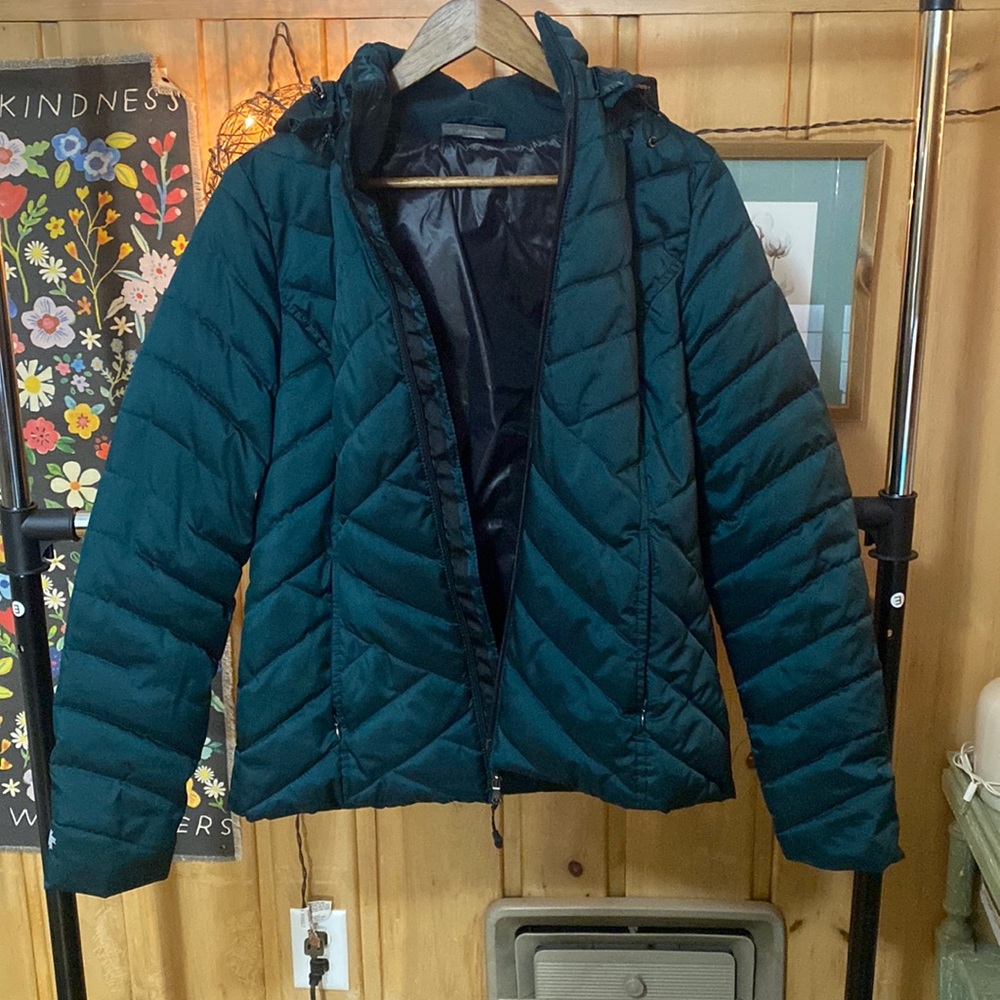 Green metallic Tek Gear puffer jacket